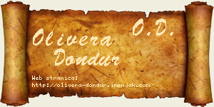 Olivera Dondur vizit kartica